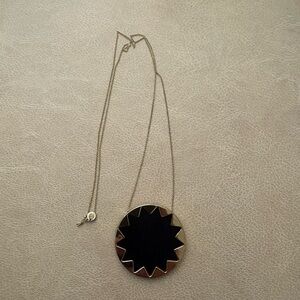 House of Harlow 1960 Black and Gold Sunburst Necklace